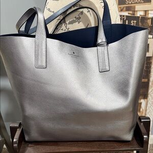 Kate Spade Metallic Silver Tote